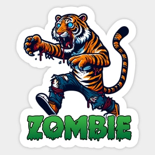 Tiger  Zombie Sticker